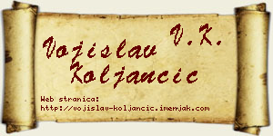 Vojislav Koljančić vizit kartica